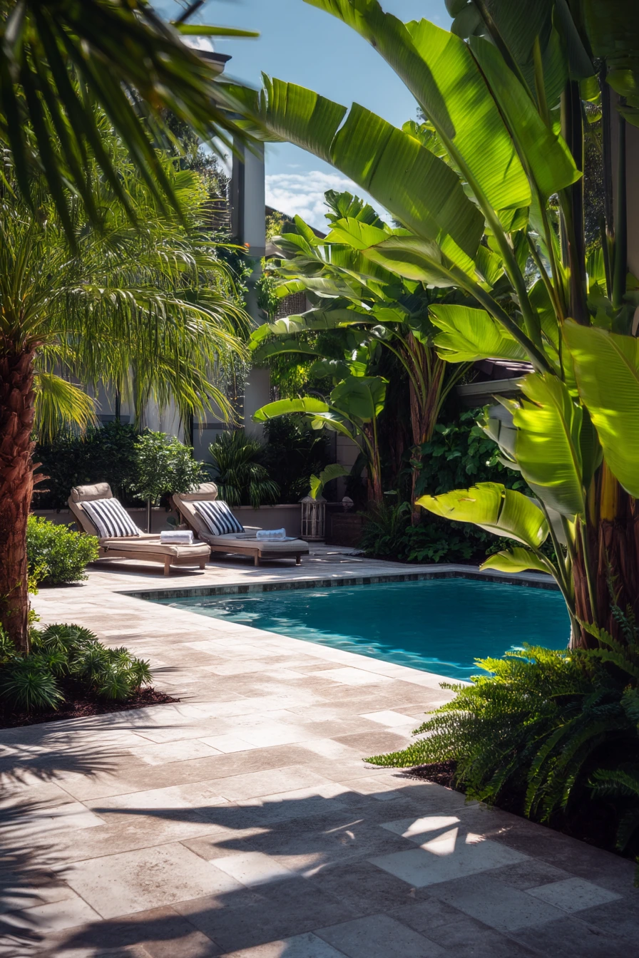 4. Poolside Tropical Entertaining Edge