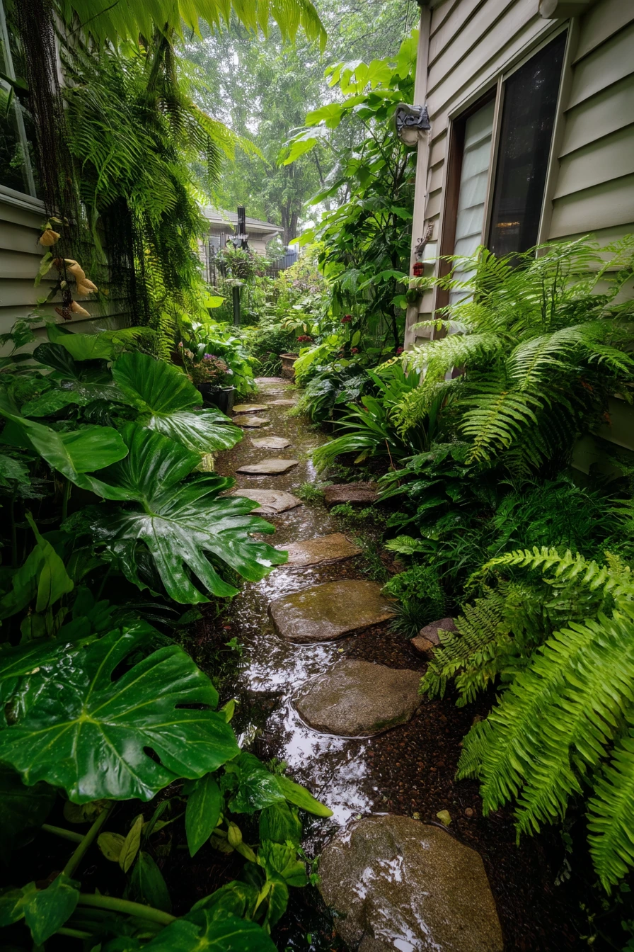 9. Tropical Garden Path After Rain