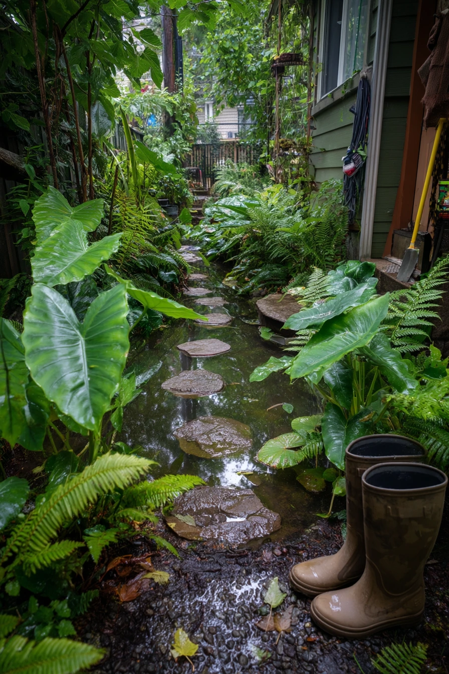 9. Tropical Garden Path After Rain