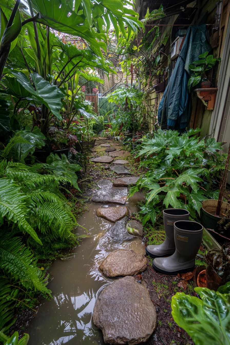 9. Tropical Garden Path After Rain