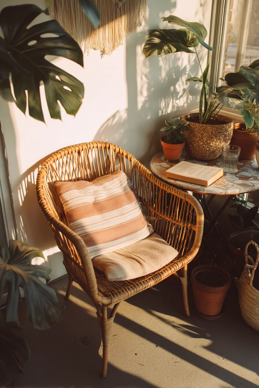 1. Renters’ Tropical Balcony Nook