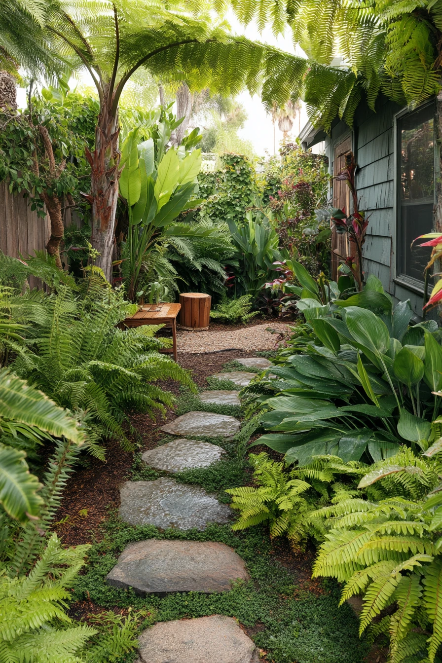 2. Small Backyard Jungle Path