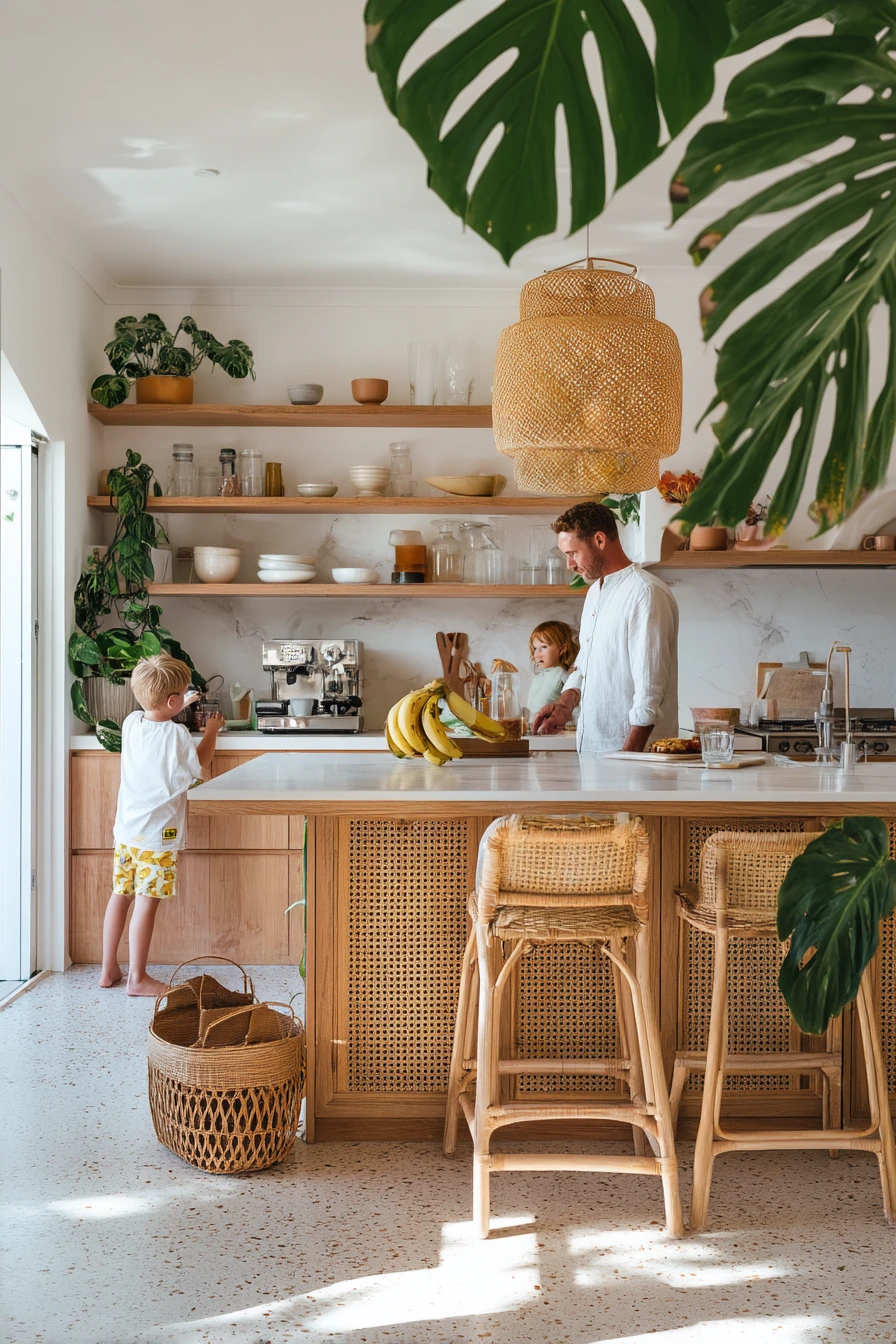 Sunlit Family Breakfast Kitchen