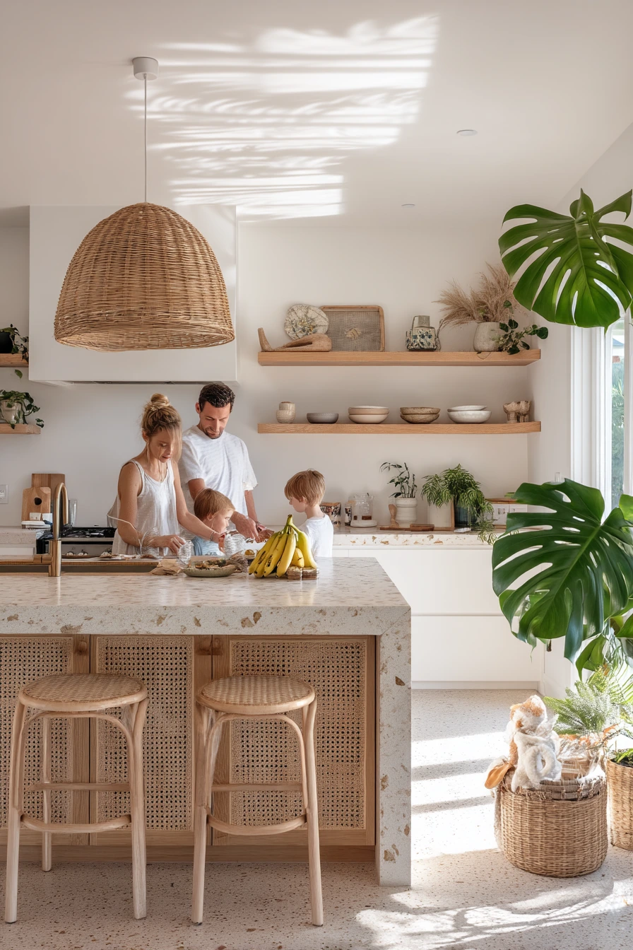 Sunlit Family Breakfast Kitchen