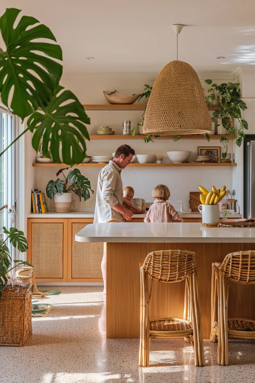 Sunlit Family Breakfast Kitchen