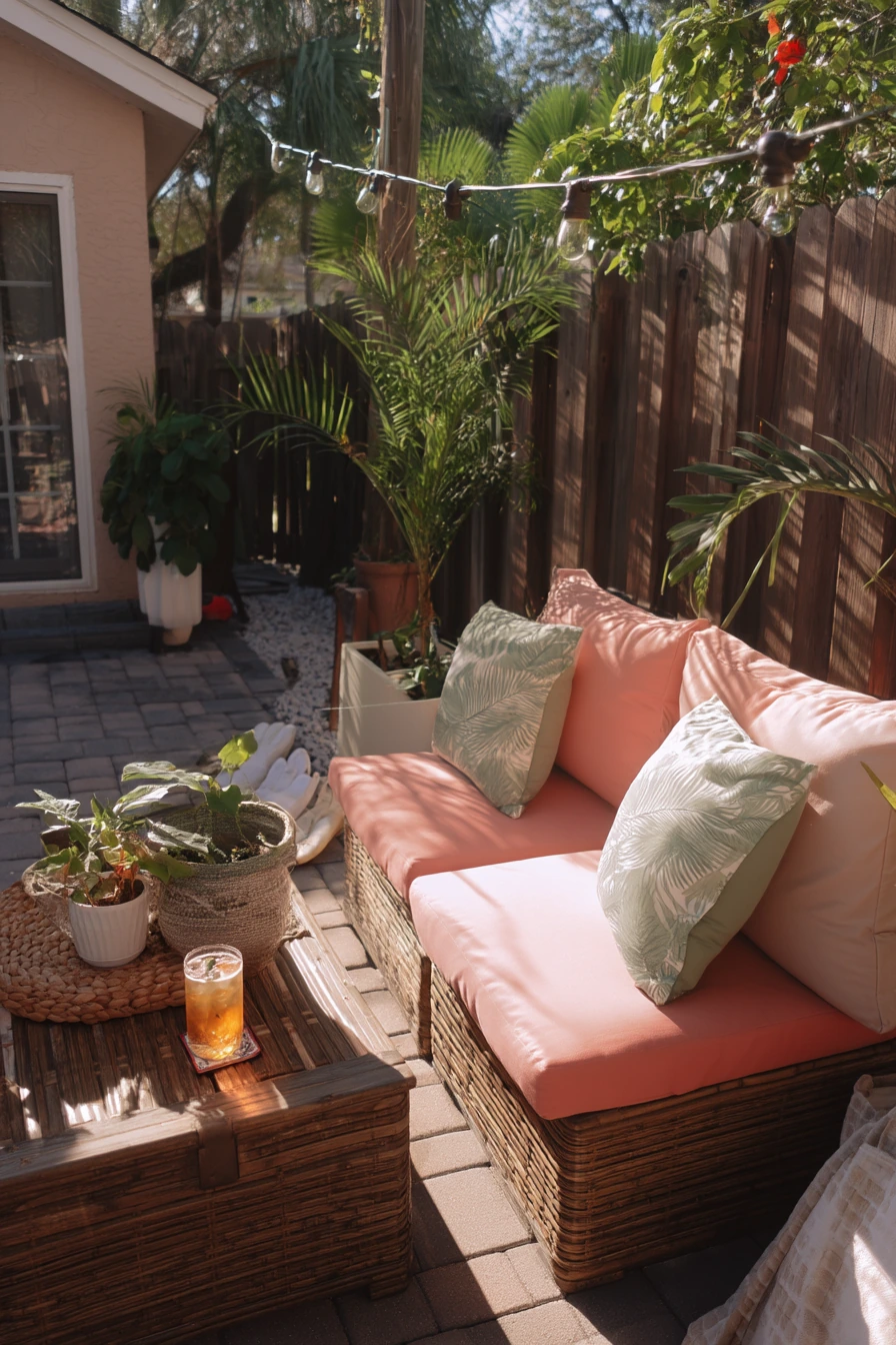 Budget-Friendly Tropical Patio Makeover