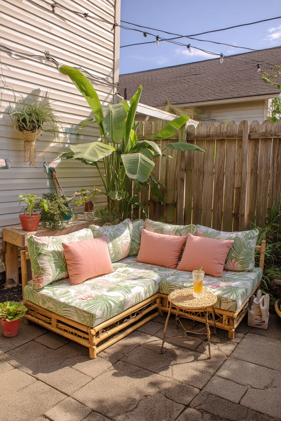 Budget-Friendly Tropical Patio Makeover