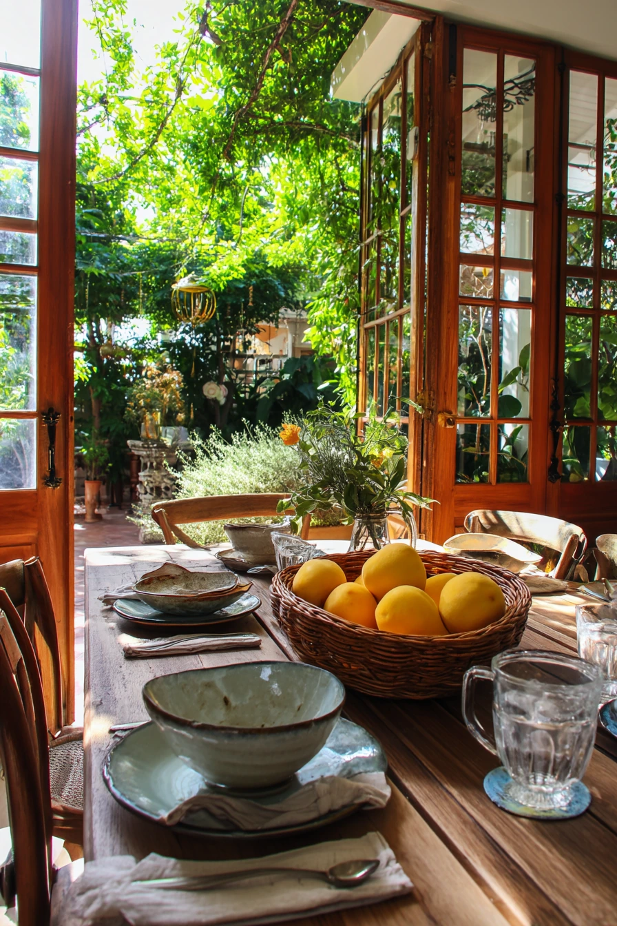 Tropical Dining Patio for Weekend Hosting