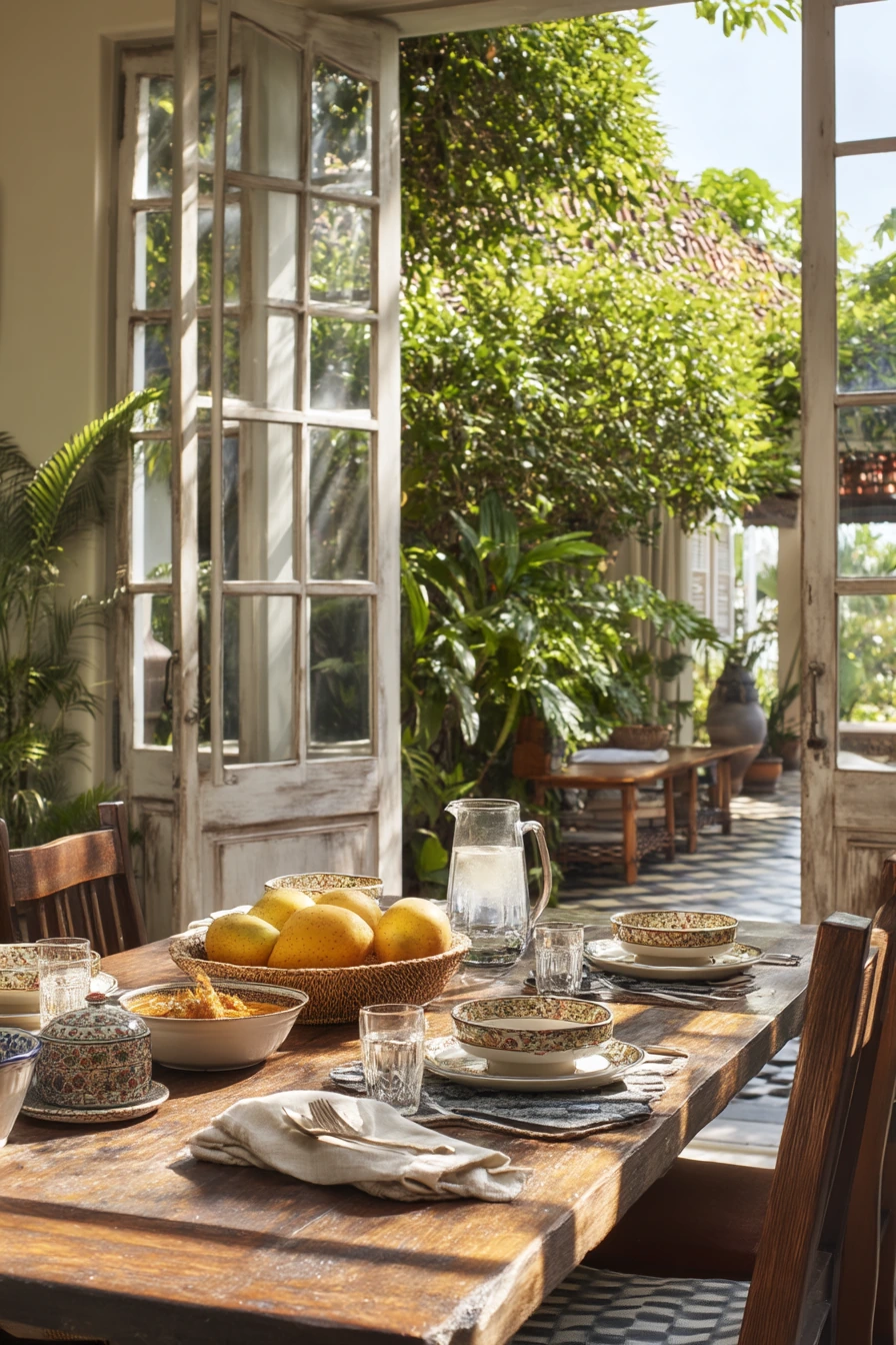 Tropical Dining Patio for Weekend Hosting