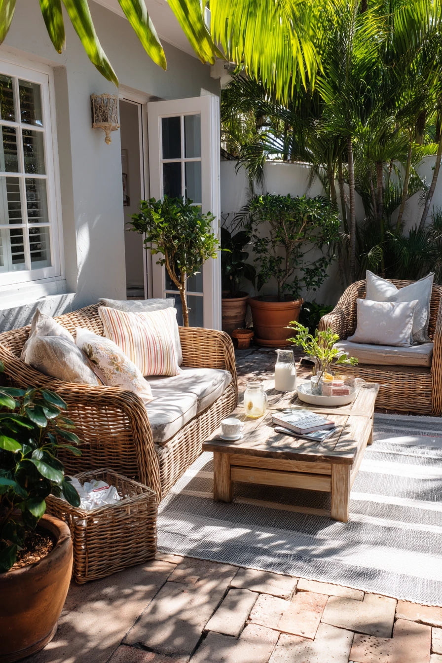 Family-Friendly Tropical Patio for Everyday Hanging Out