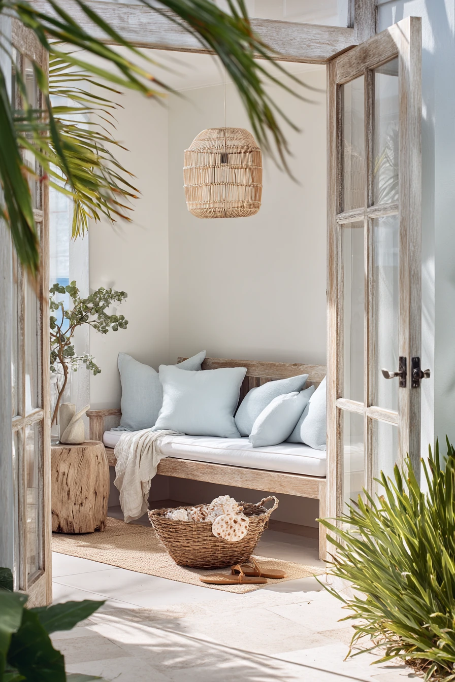 Coastal Tropical Patio with Breezy Textures