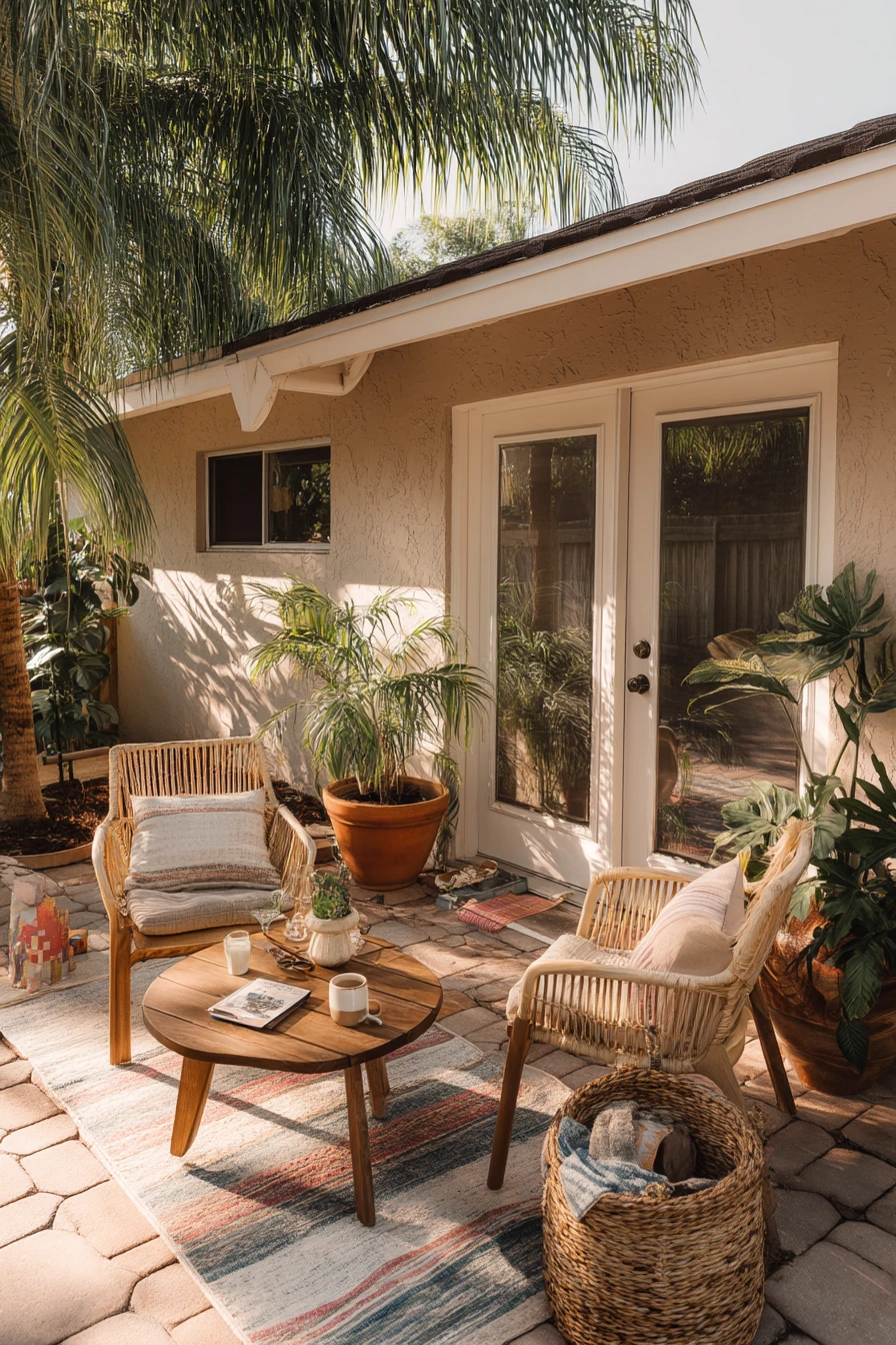 Family-Friendly Tropical Patio for Everyday Hanging Out