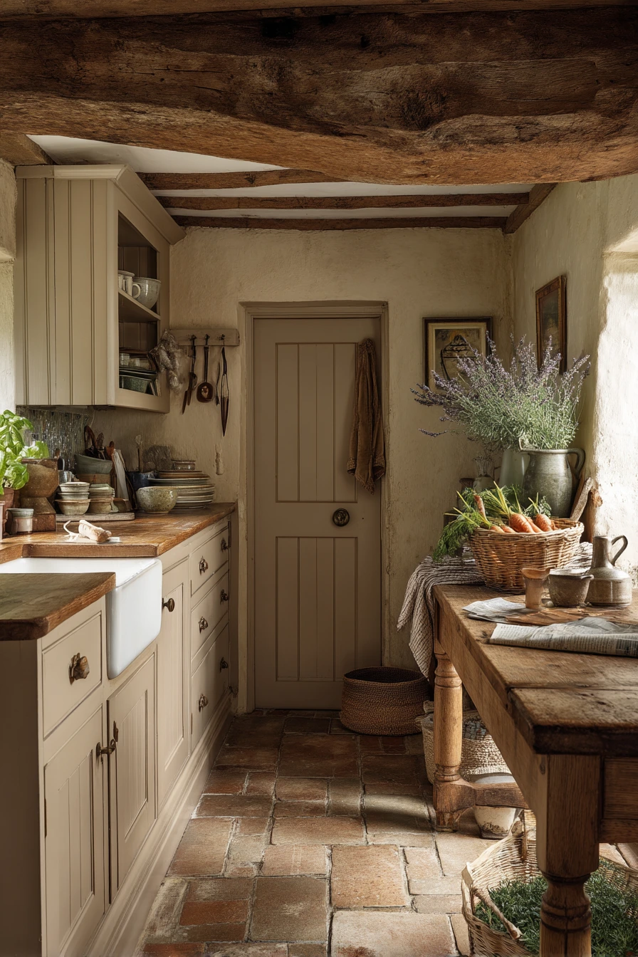 Tudor Cottage Kitchen with Garden Harvest