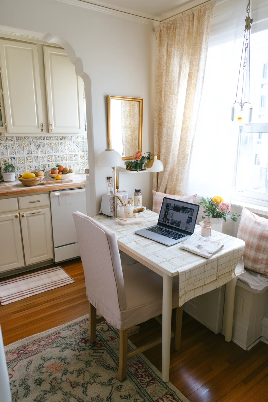 Renter-Friendly Tudor-Inspired Kitchen
