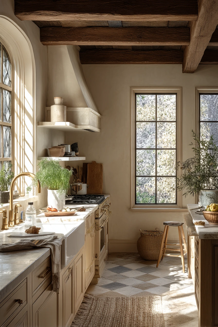 Family Tudor Kitchen with Everyday Warmth