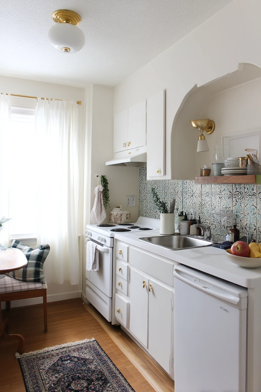 Renter-Friendly Tudor-Inspired Kitchen