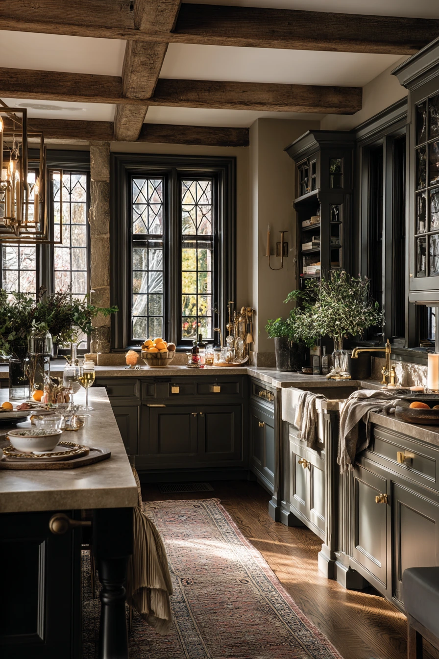 Elegant Tudor Kitchen for Entertaining