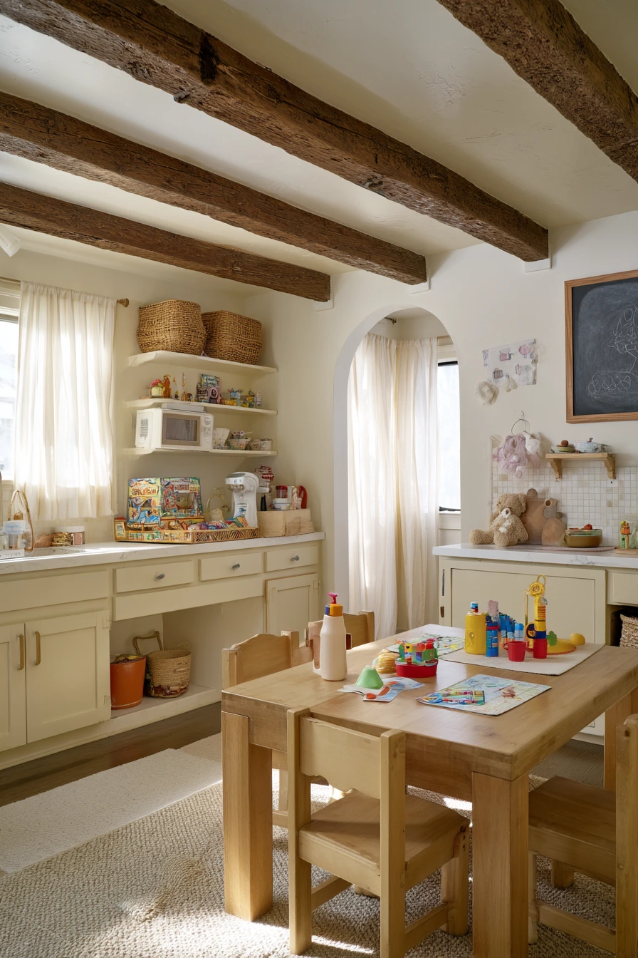 Tudor Kitchen with Child-Friendly Storage