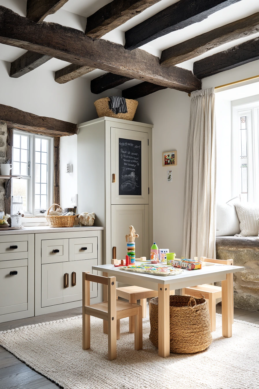 Tudor Kitchen with Child-Friendly Storage