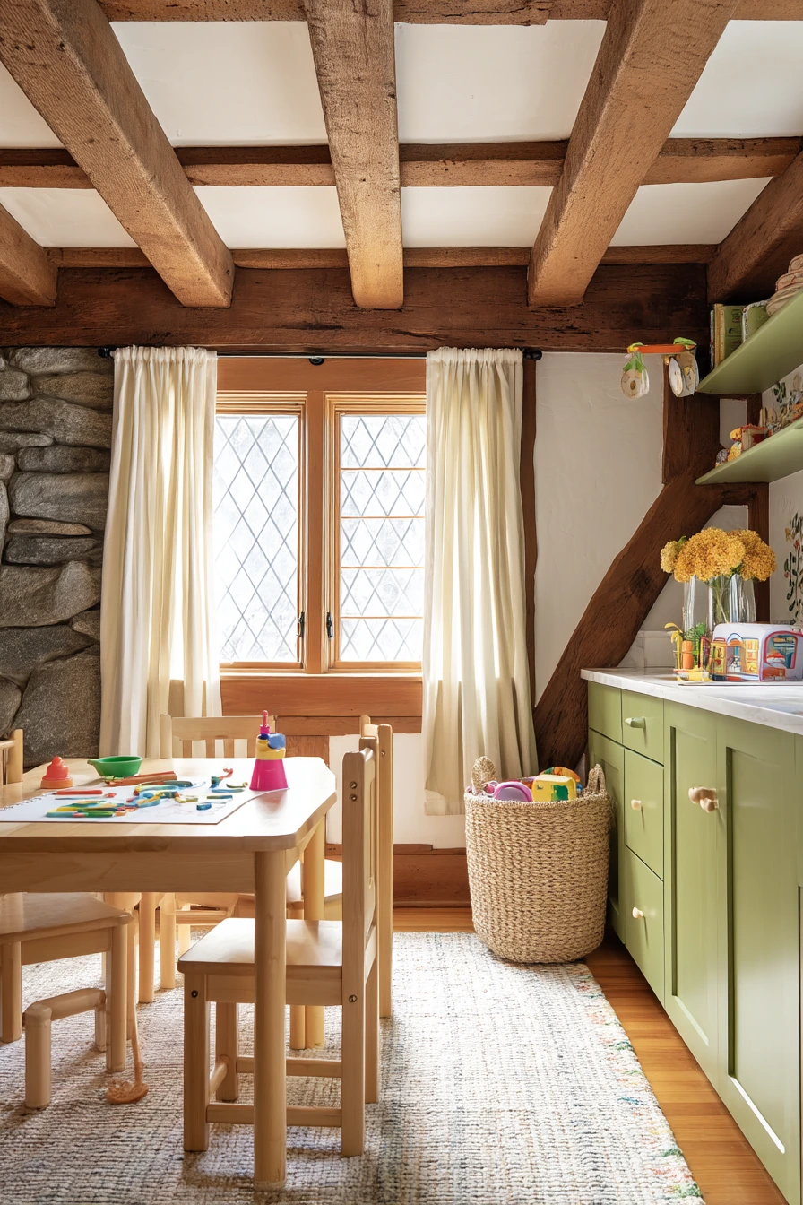 Tudor Kitchen with Child-Friendly Storage