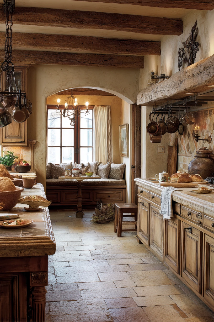 Country Tuscan Kitchen with Slow Sunday Breakfast