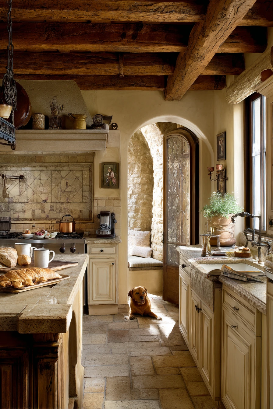 Country Tuscan Kitchen with Slow Sunday Breakfast