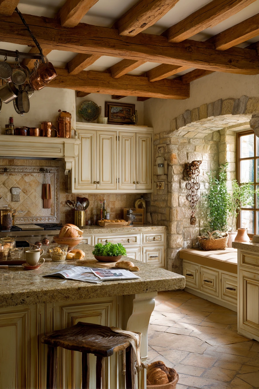 Country Tuscan Kitchen with Slow Sunday Breakfast