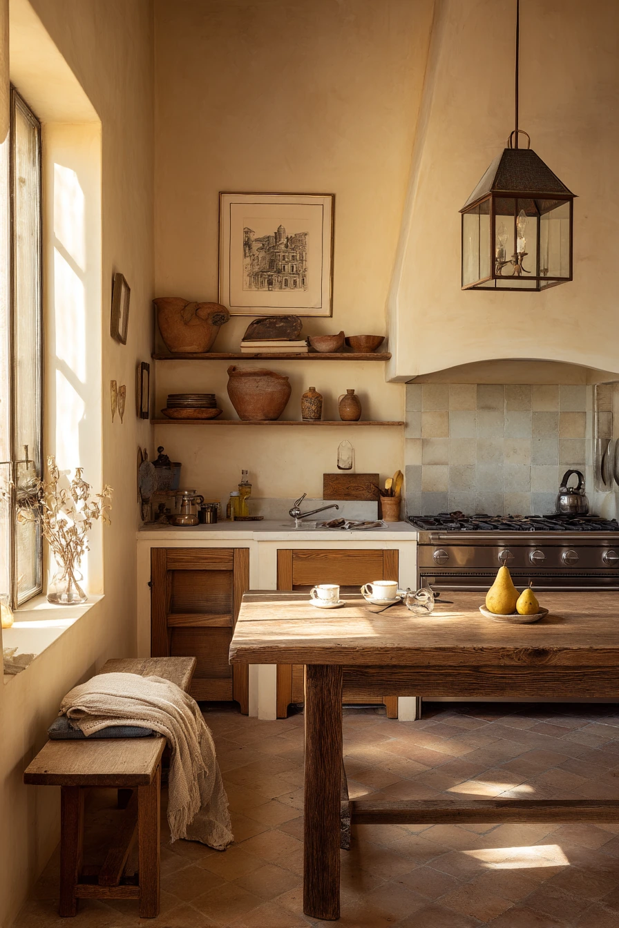 Quiet Tuscan Kitchen for Empty Nest Calm