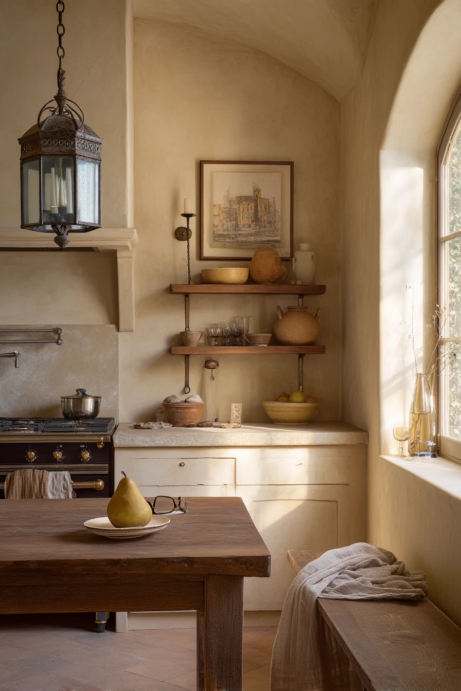 Quiet Tuscan Kitchen for Empty Nest Calm