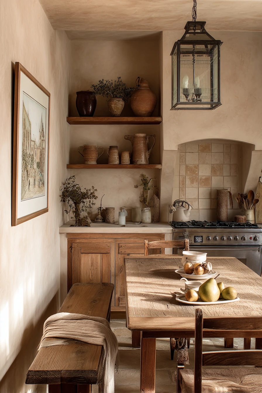 Quiet Tuscan Kitchen for Empty Nest Calm