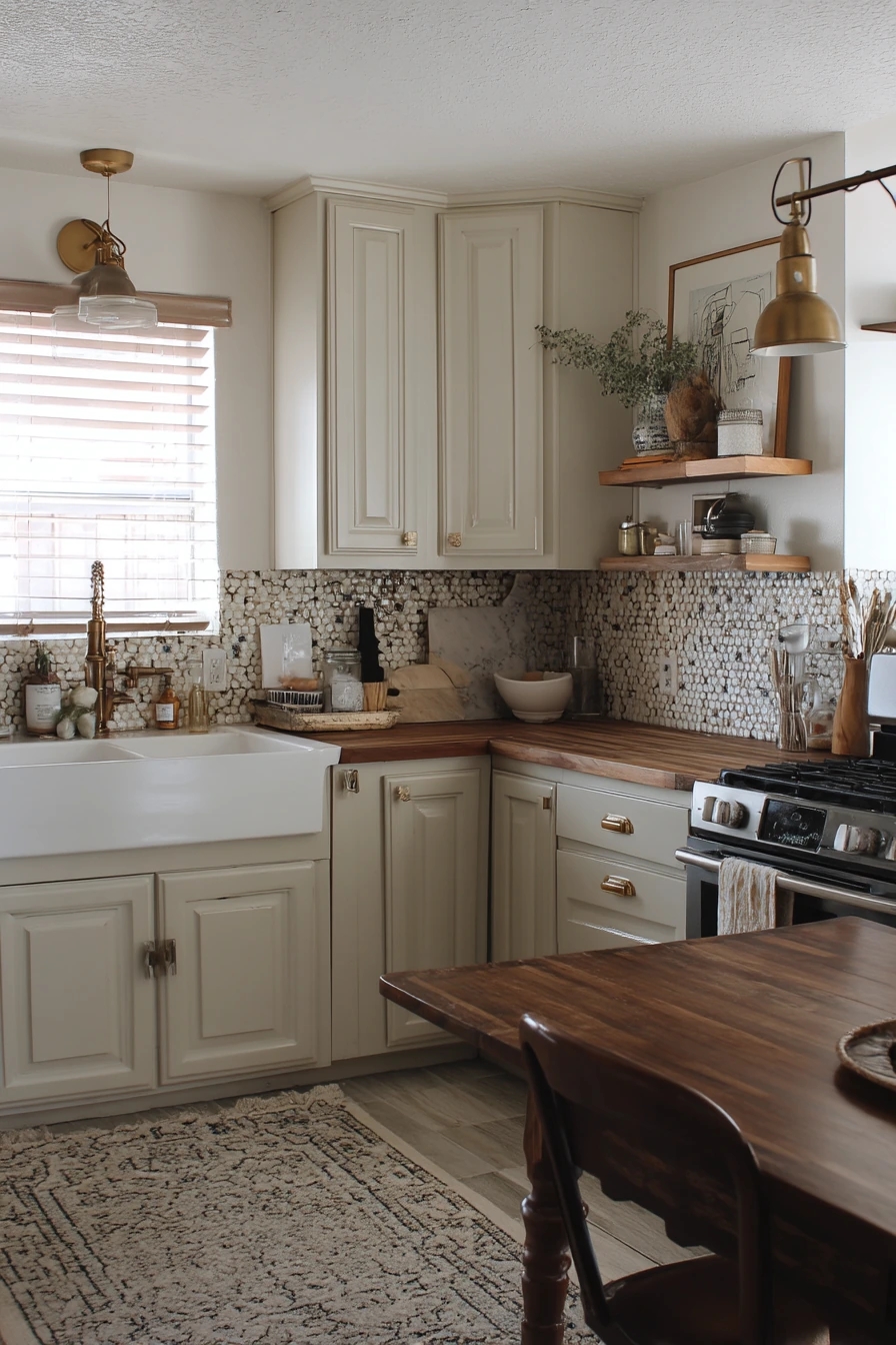 Budget Tuscan Kitchen with Thrifted Character