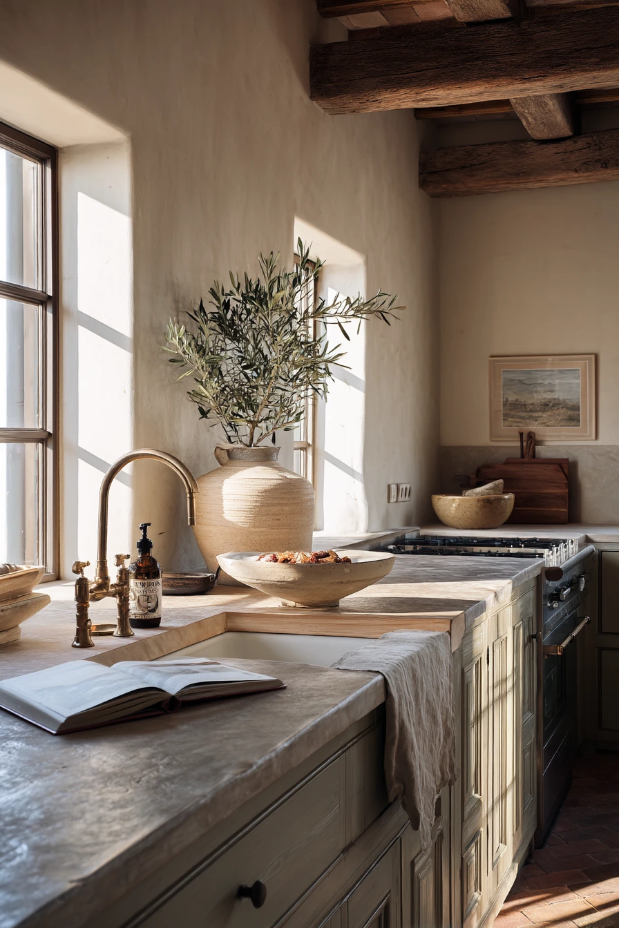 Sunlit Family Tuscan Kitchen with Everyday Warmth