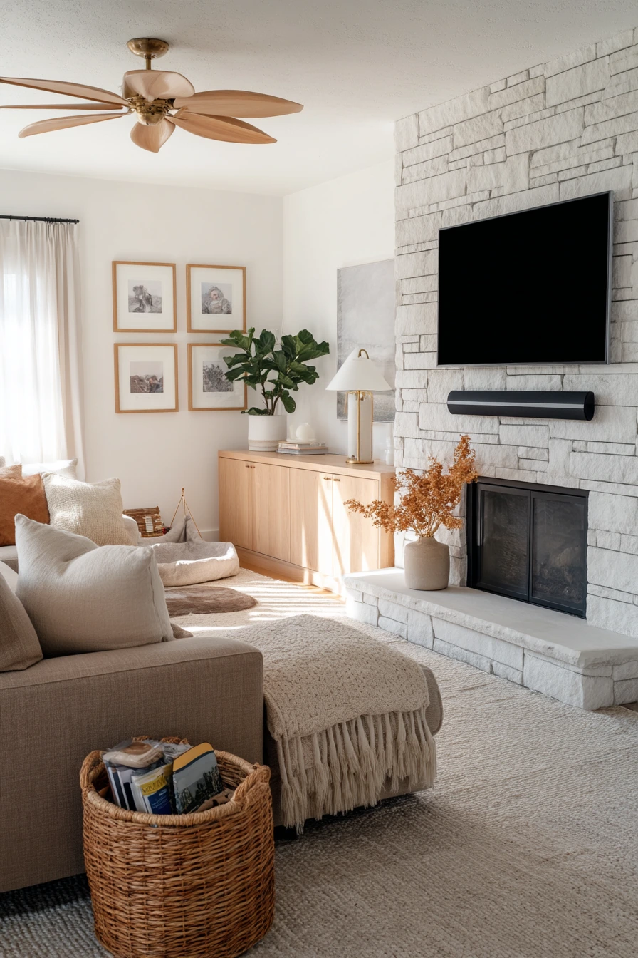 tv over fireplace ideas