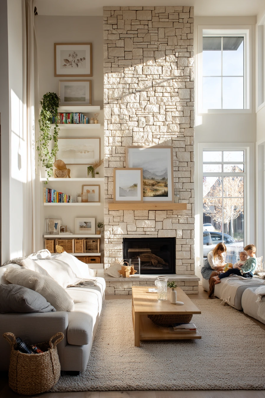 two story fireplace ideas