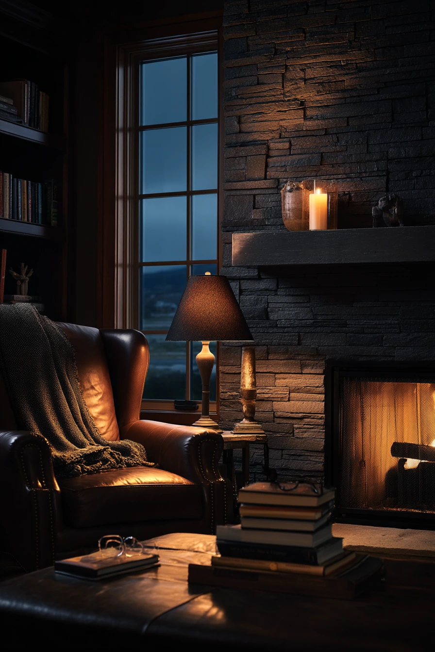 Moody Evening Hearth with Practical Layers