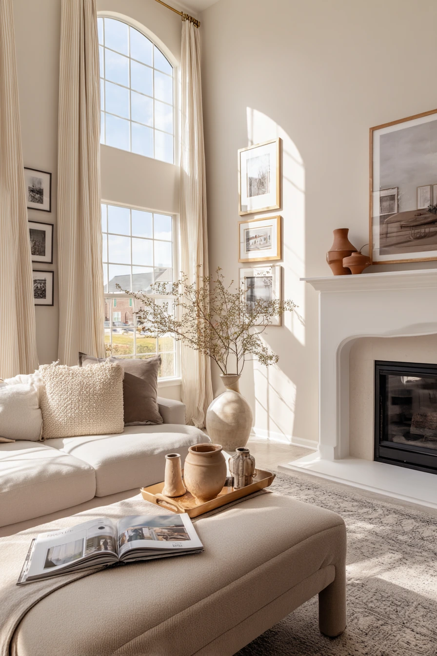 Light-Filled Two-Story Living Room