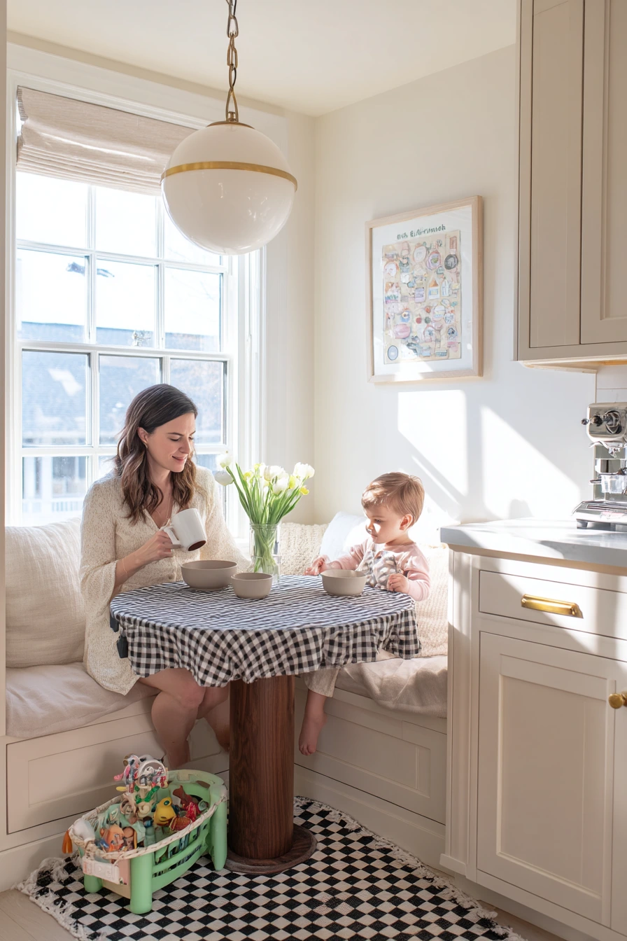 Buttercream and Walnut for a Sunlit Breakfast Nook