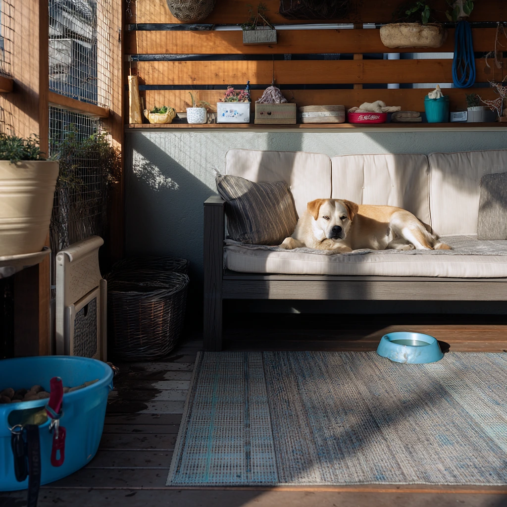 Pet-Friendly Covered Backyard Corner
