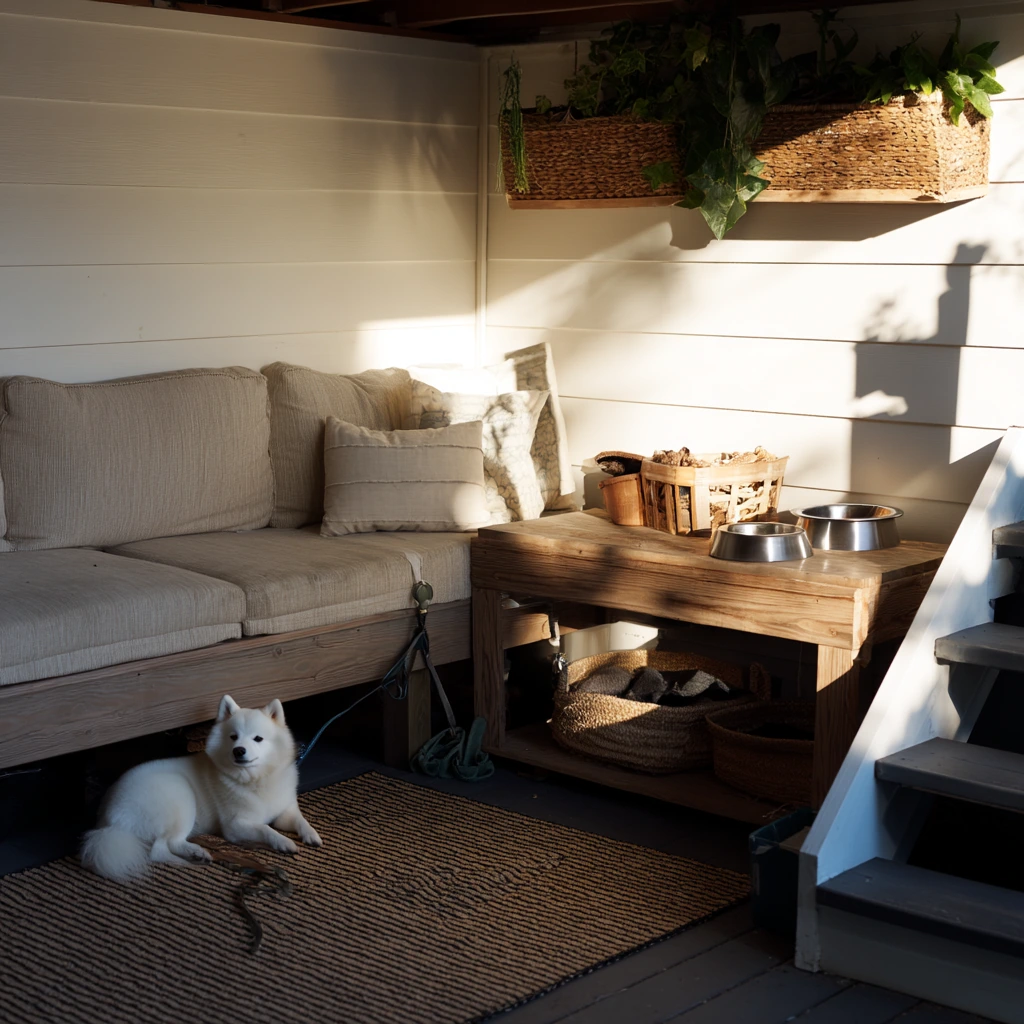 Pet-Friendly Covered Backyard Corner