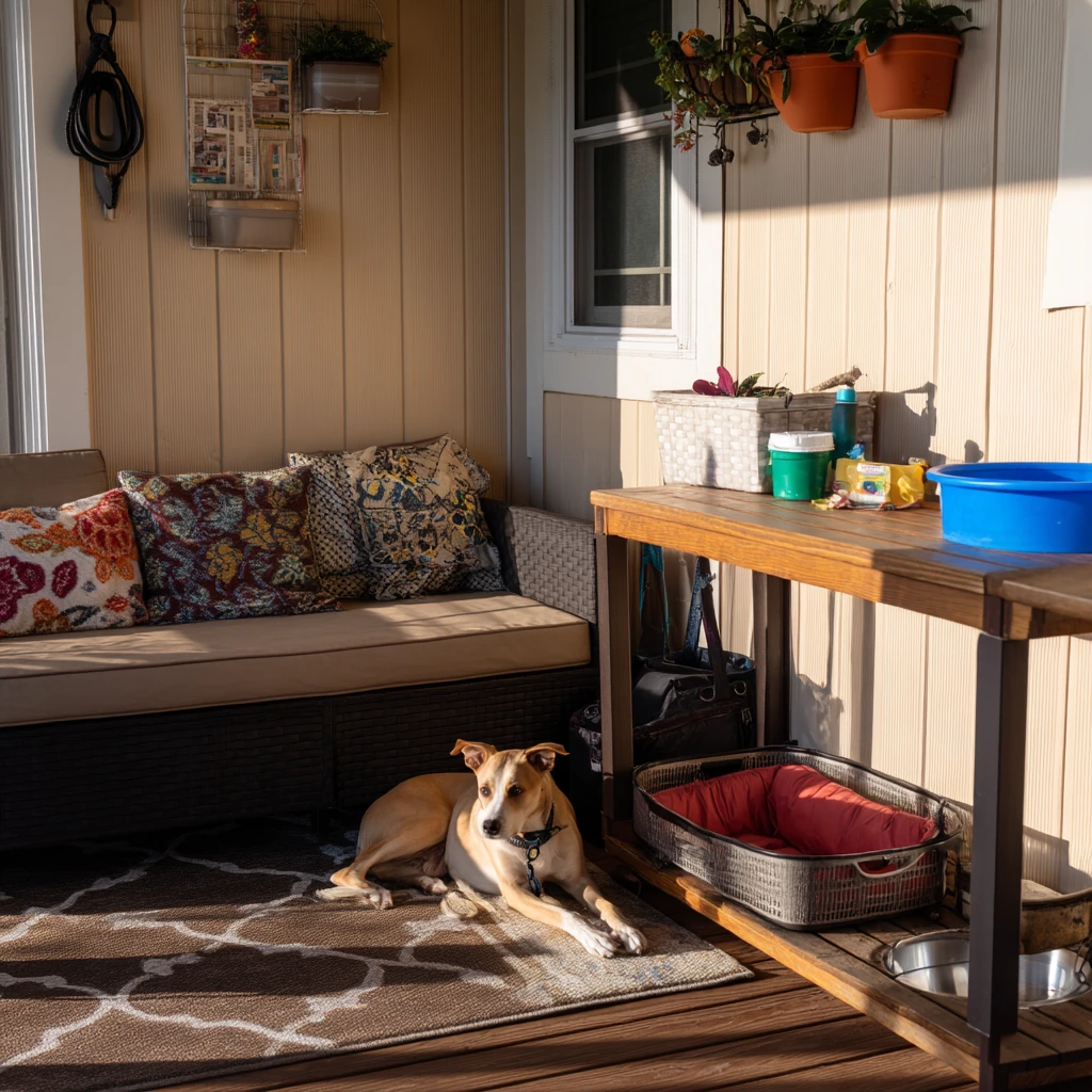 Pet-Friendly Covered Backyard Corner