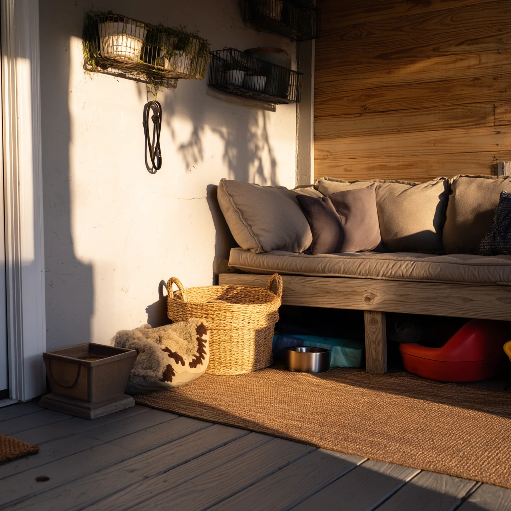 Pet-Friendly Covered Backyard Corner