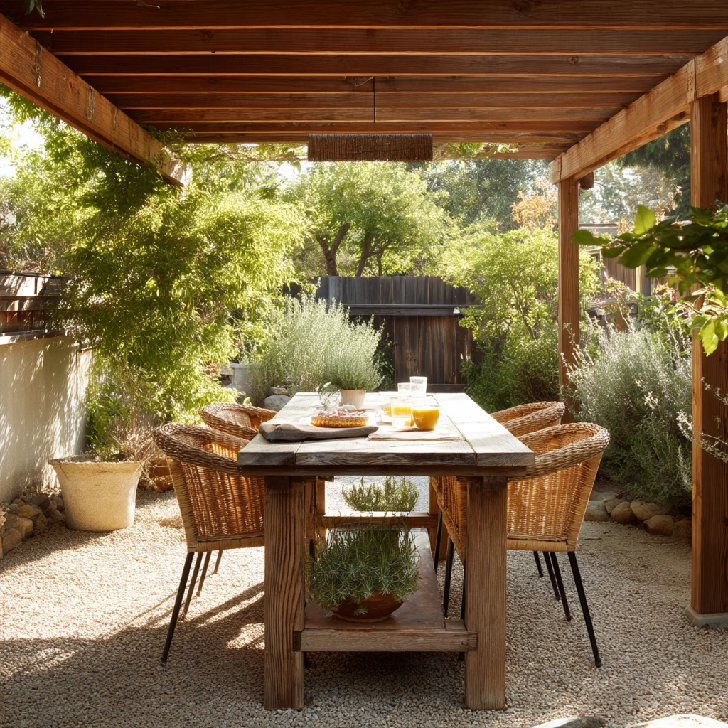 Outdoor Dining Under the Deck