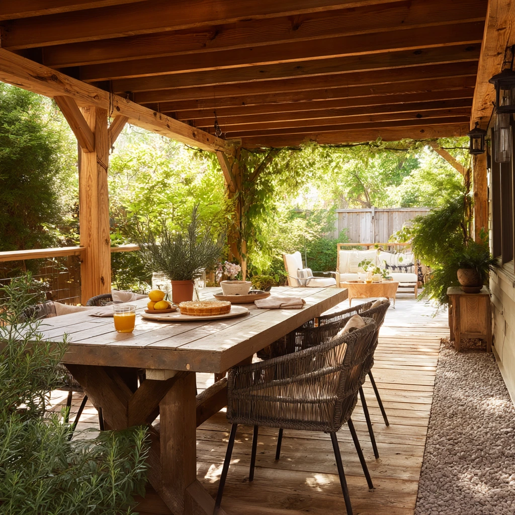 Outdoor Dining Under the Deck