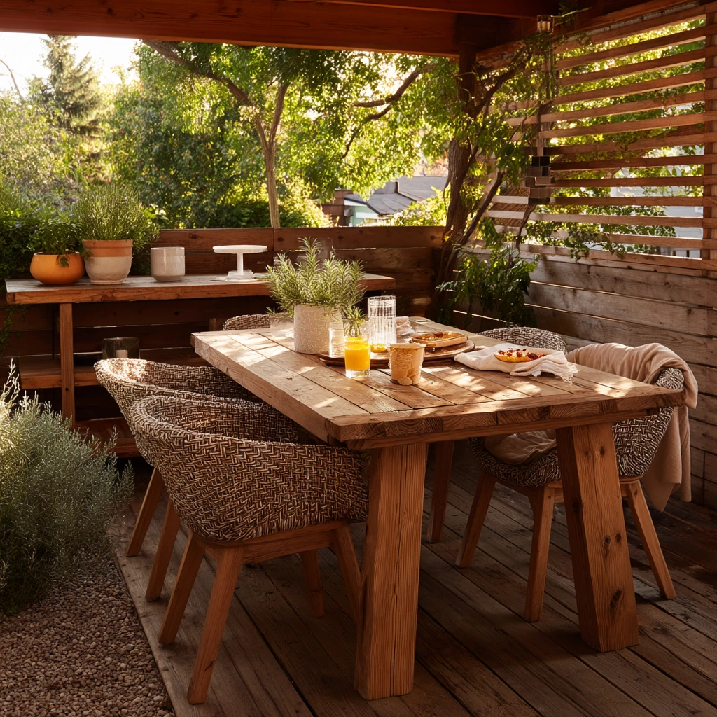 Outdoor Dining Under the Deck