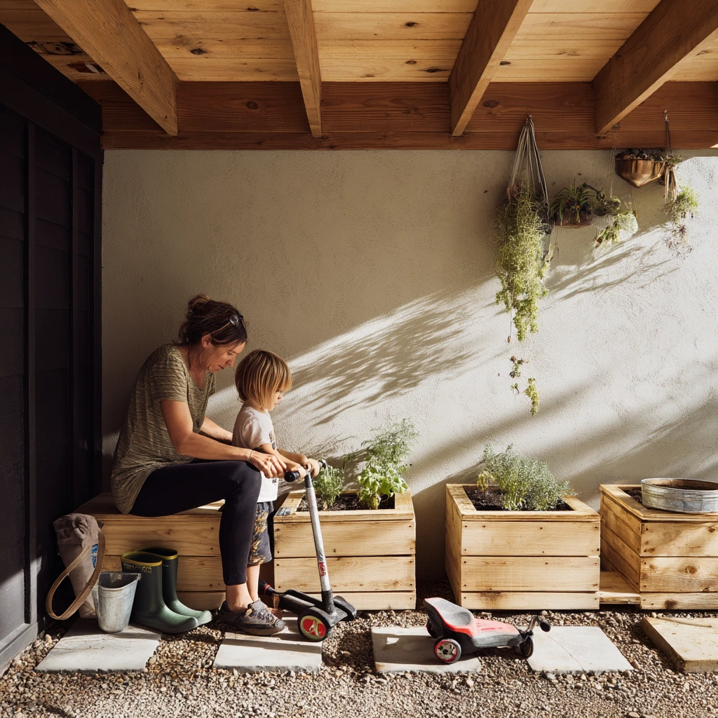 Low-Maintenance Gravel Retreat Under the Deck