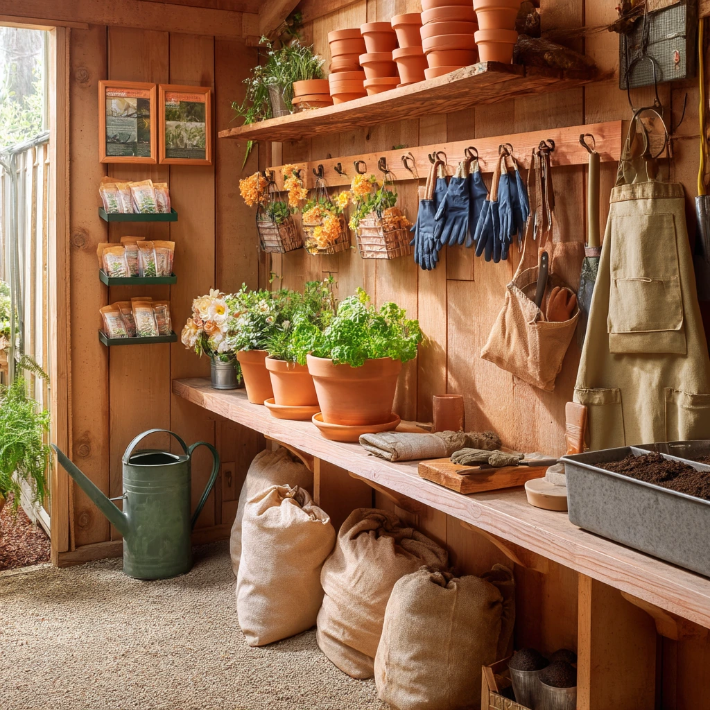 Garden Tool Storage and Potting Spot