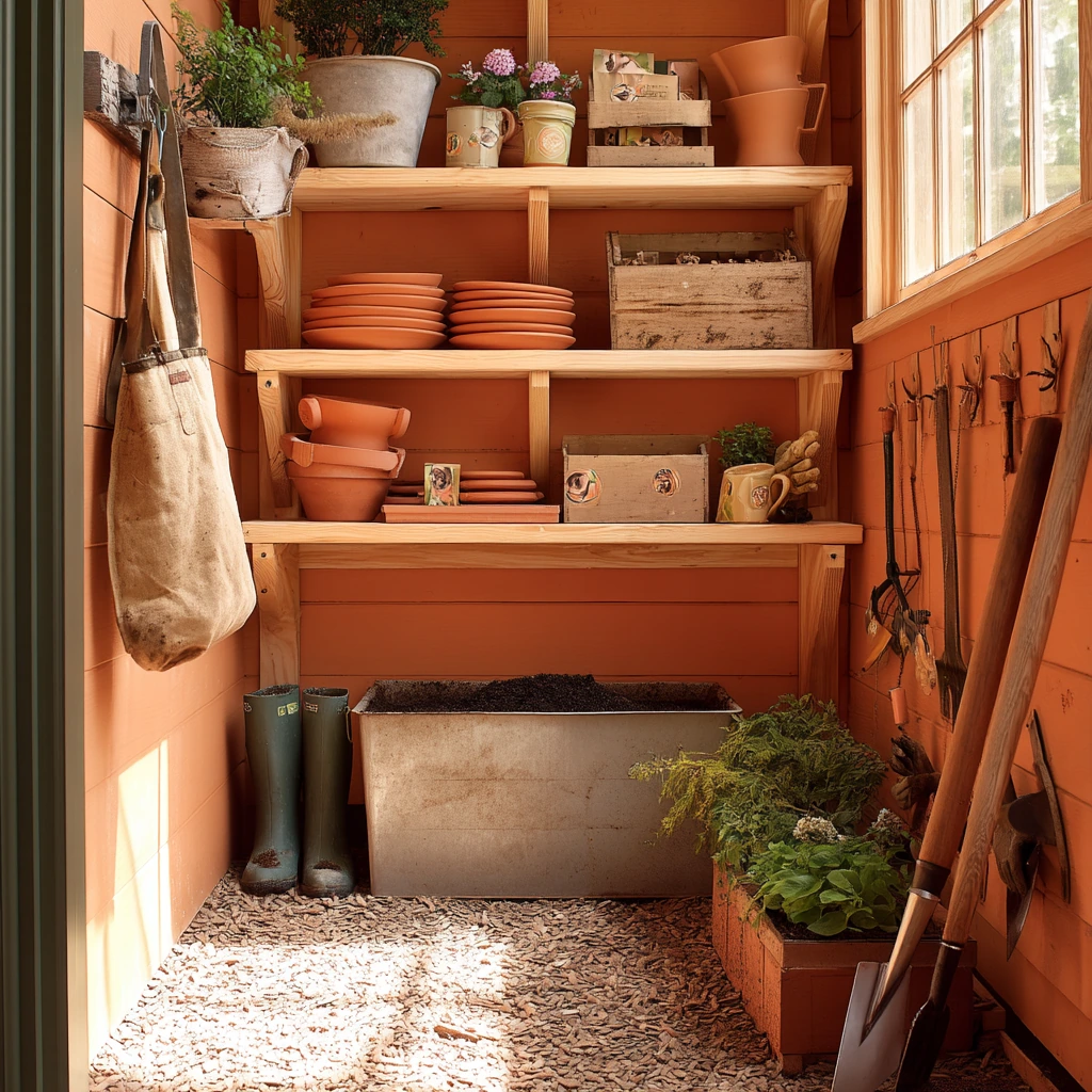 Garden Tool Storage and Potting Spot