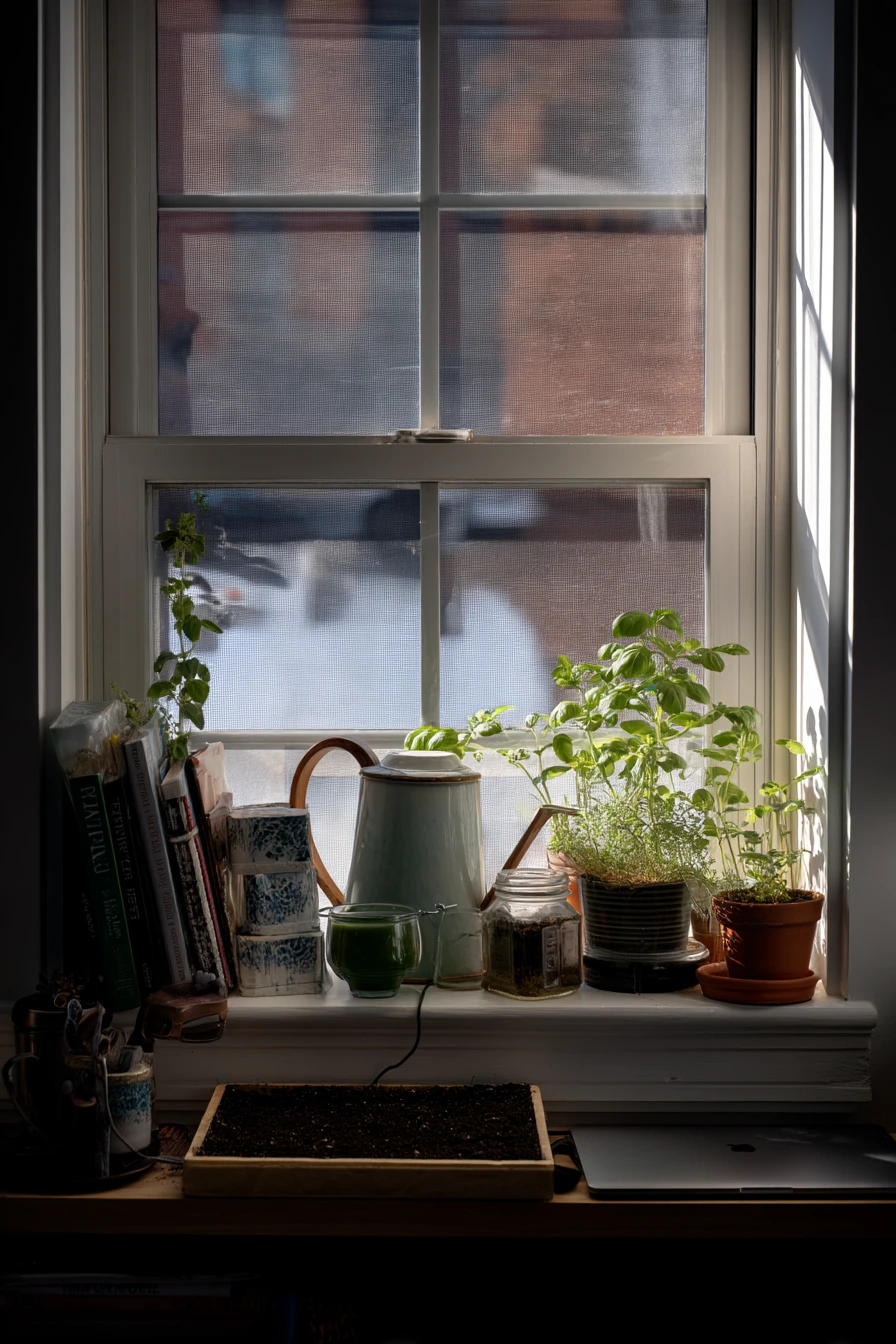 Window Ledge Garden for a Studio Apartment