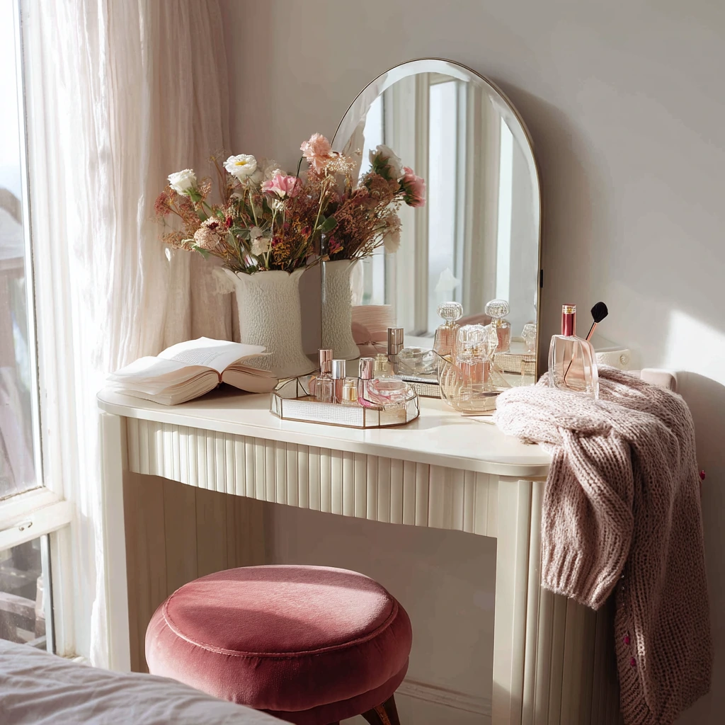 Boutique-Style Vanity with Real Morning Clutter