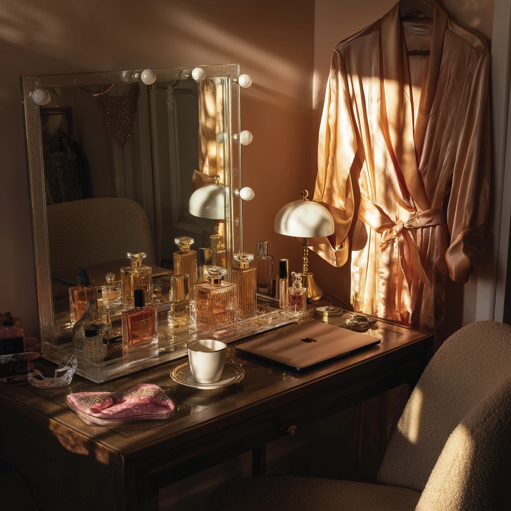 Soft Glam Vanity for Evening Prep